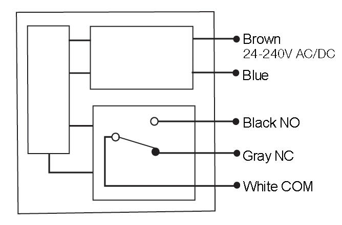 Connecting sketch relayexit Kompakt multifotocell med långa avstånd