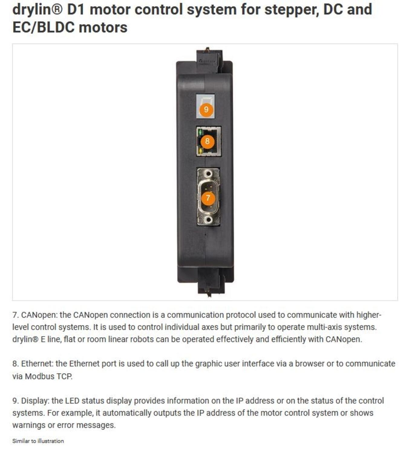 D1-ohjaimen liitännät 3