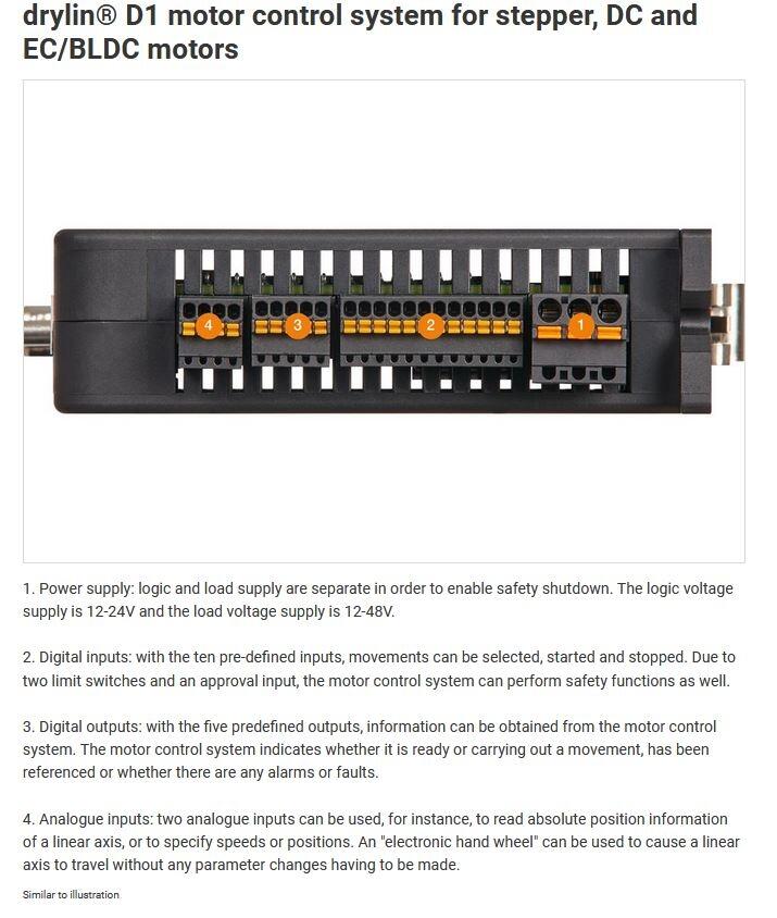 D1-ohjaimen liitännät