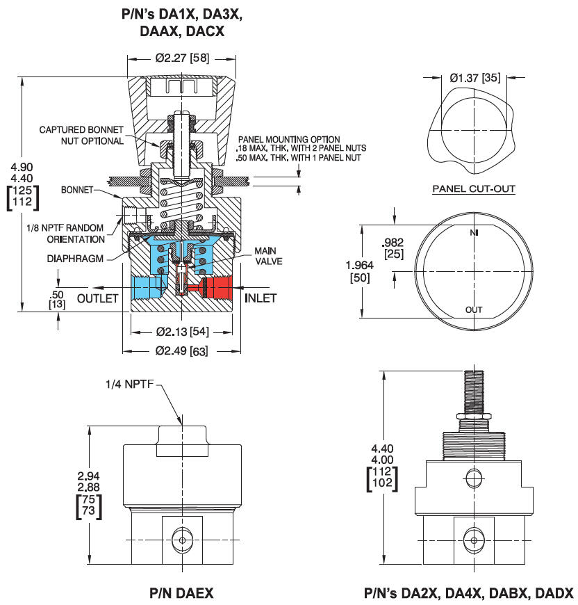 DA-sarjan paineensäädin 2