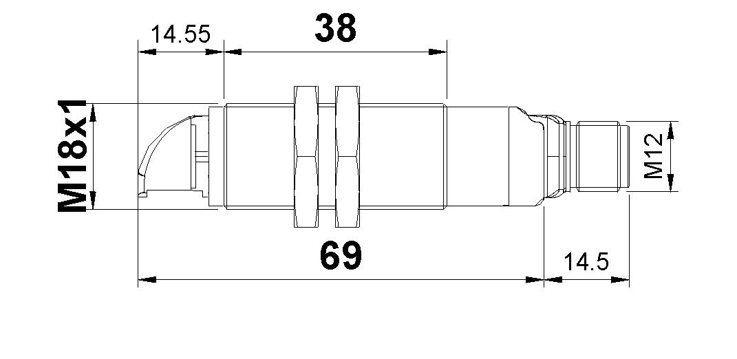 Dimension, transmitter, metallic, cornered