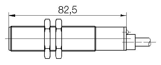 Dimension M18x1, m18 increased temperaturerange -40° to +100°C
