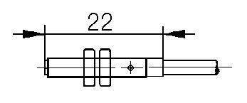 Dimension M4x0,5, Ø3 to M8 with cabel 