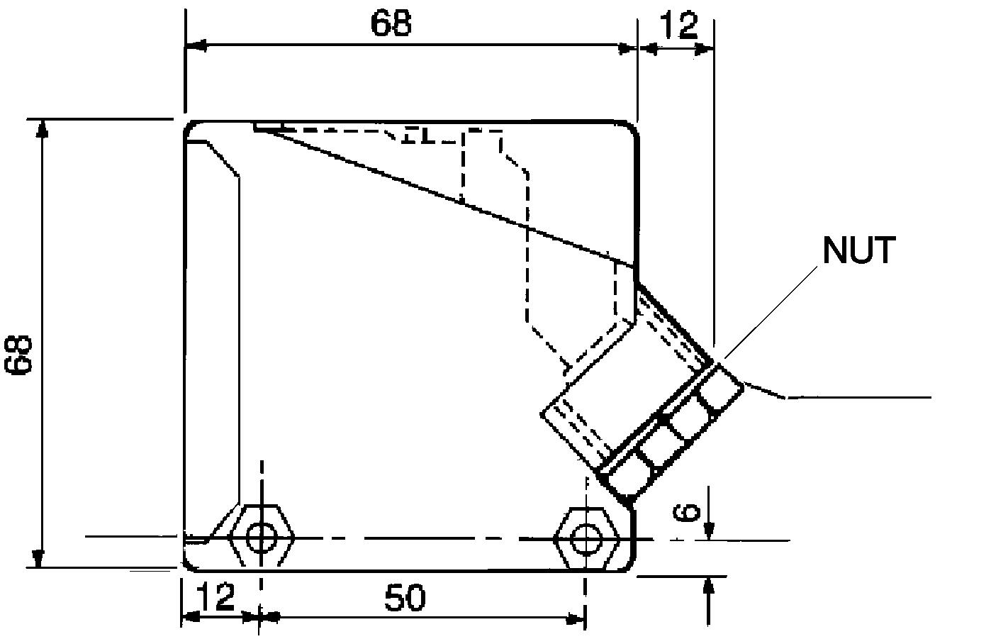 Dimension Photocell backgroundanti-dazzled and colourinsensitive