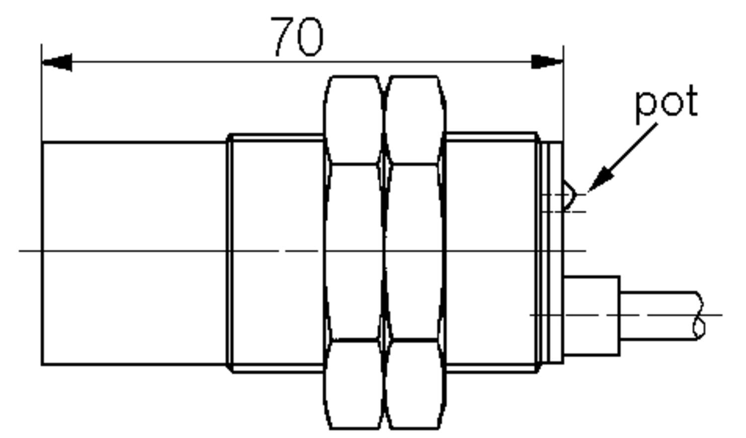 Dimensions sensor M32x1,5. Image 1.