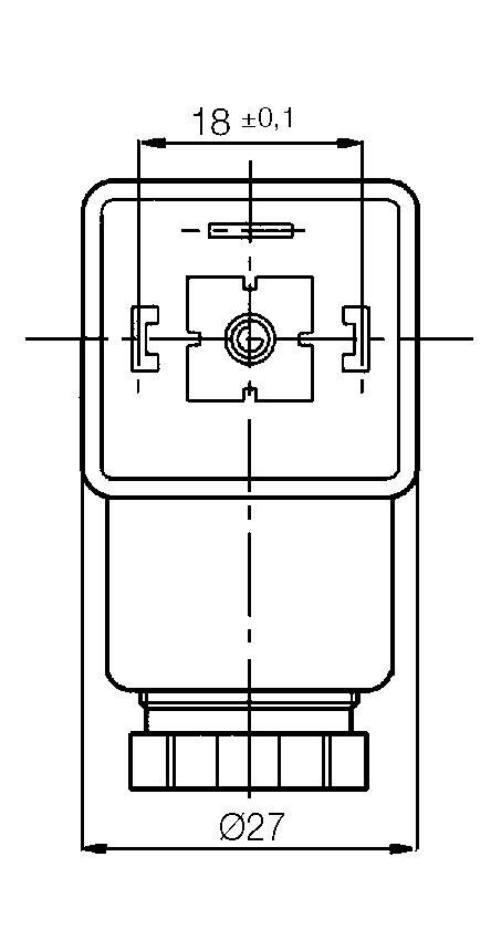 DIN A kytk.liitin tekninen kuva