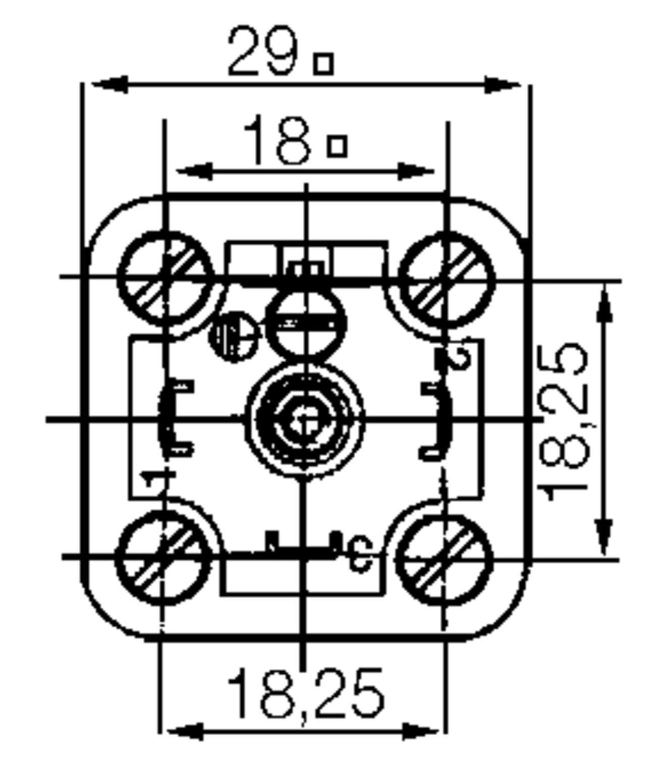 DINA pohjaliitin mittakuva