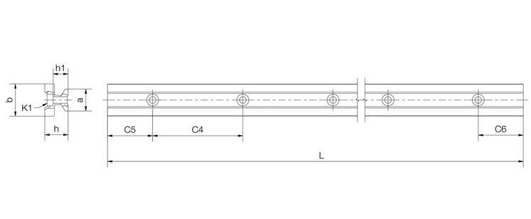 drylin T-sarjan johteet taulukko