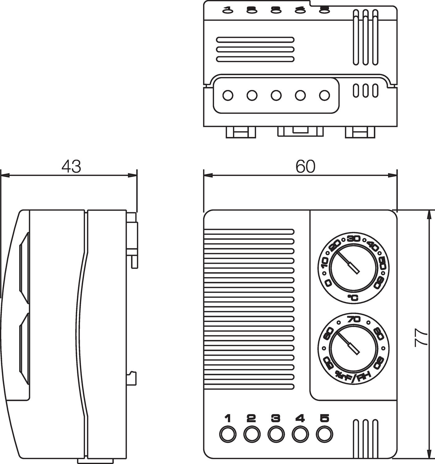 Elektroninen termostaatti ETF 012