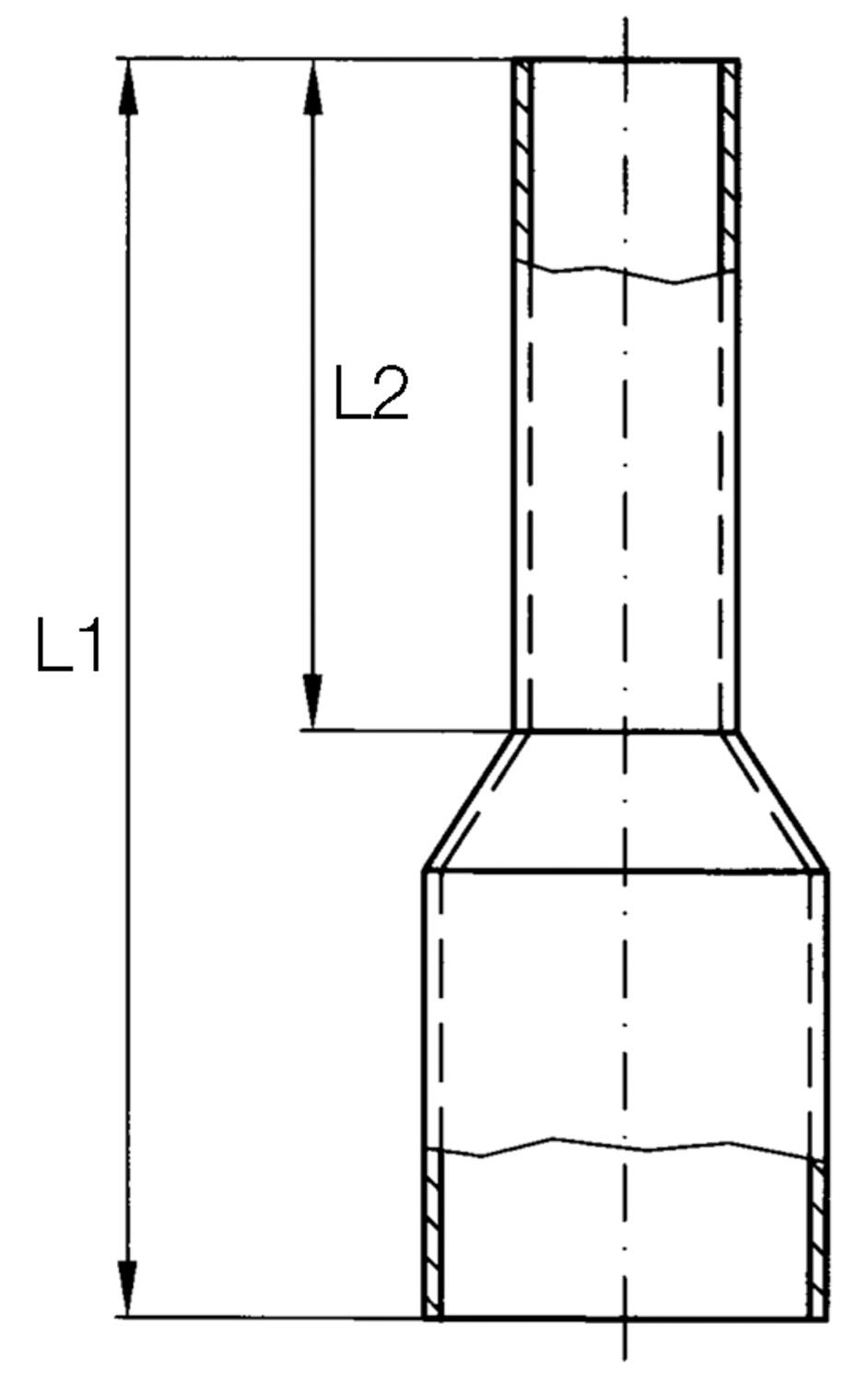 Eristetyt pääteholkit, mittapiirros