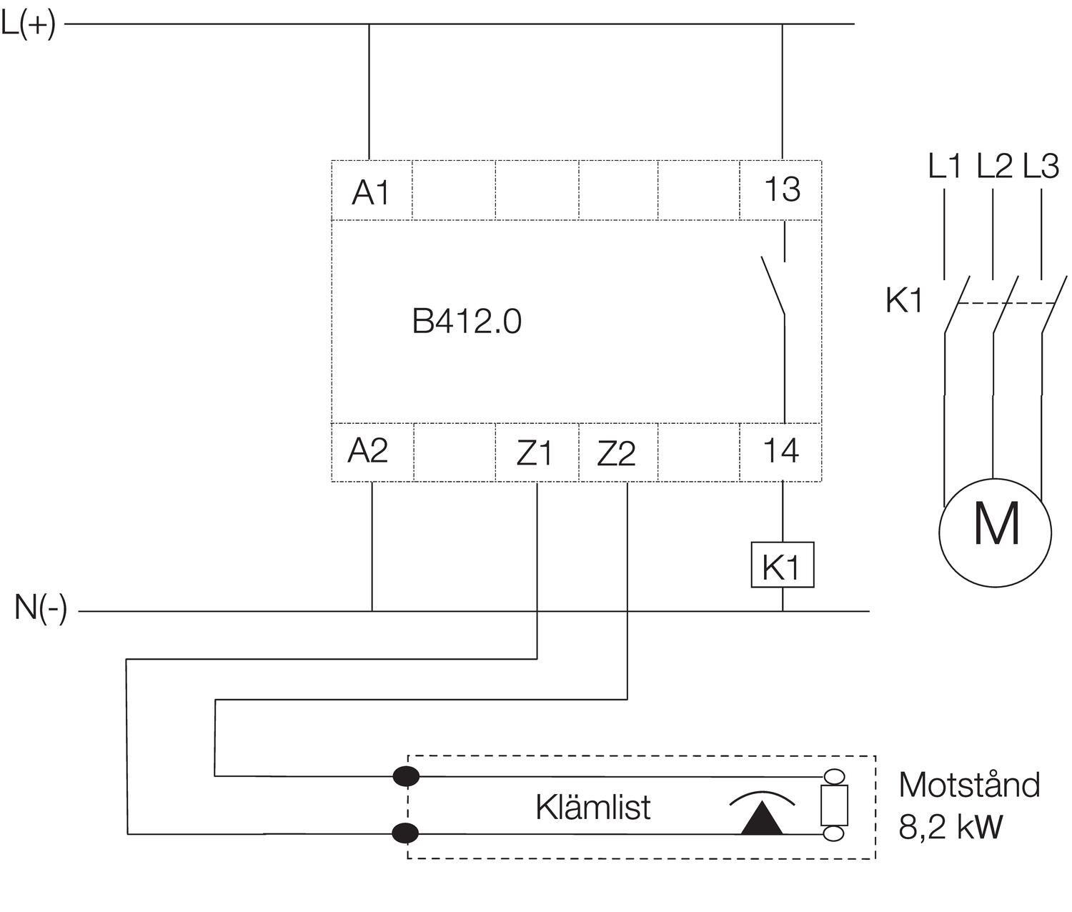 Gelbau valvontayksikkö PL c, tekninen kuva