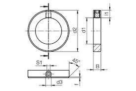 Glvanoitu teräksinen kiinnitysosa tekninen kuva