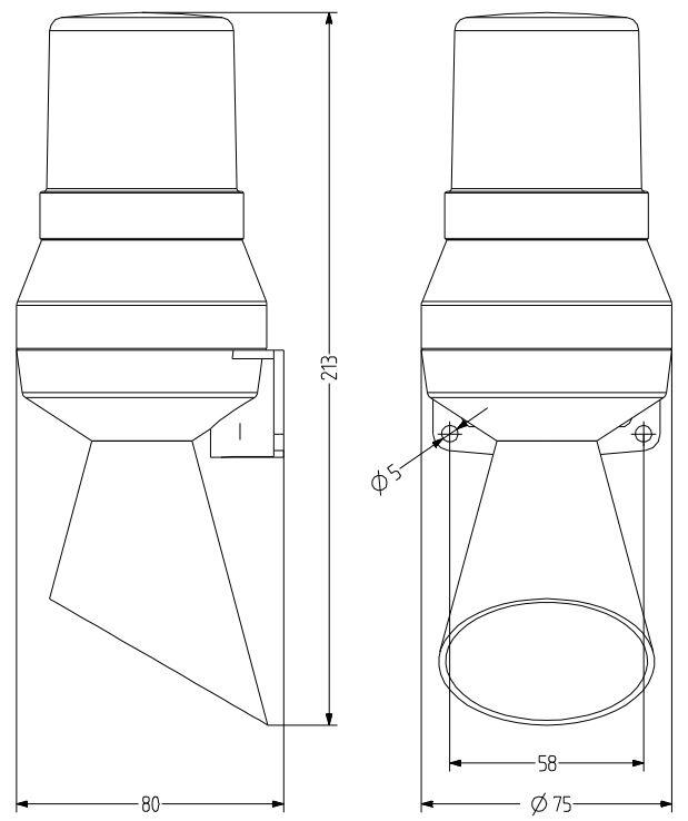 Hälytystorvi valolla oranssi