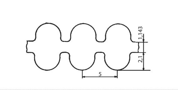 Hammashihna HTD tekninen kuva