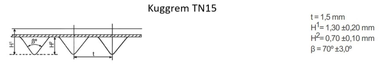 Hammashihna TN tekninen kuva