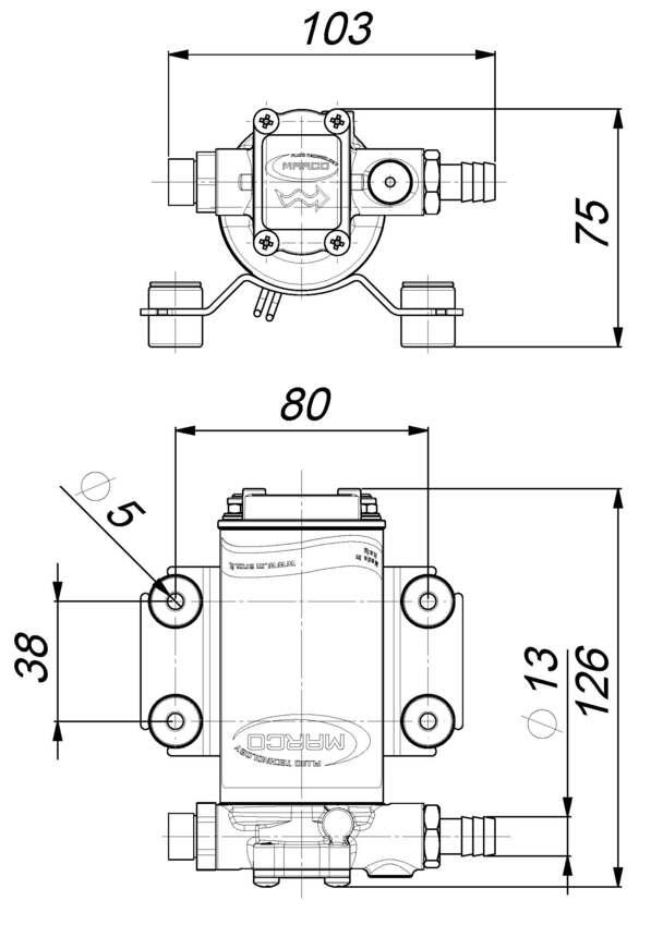 Hammaspyöräpumppu mittakuva 5