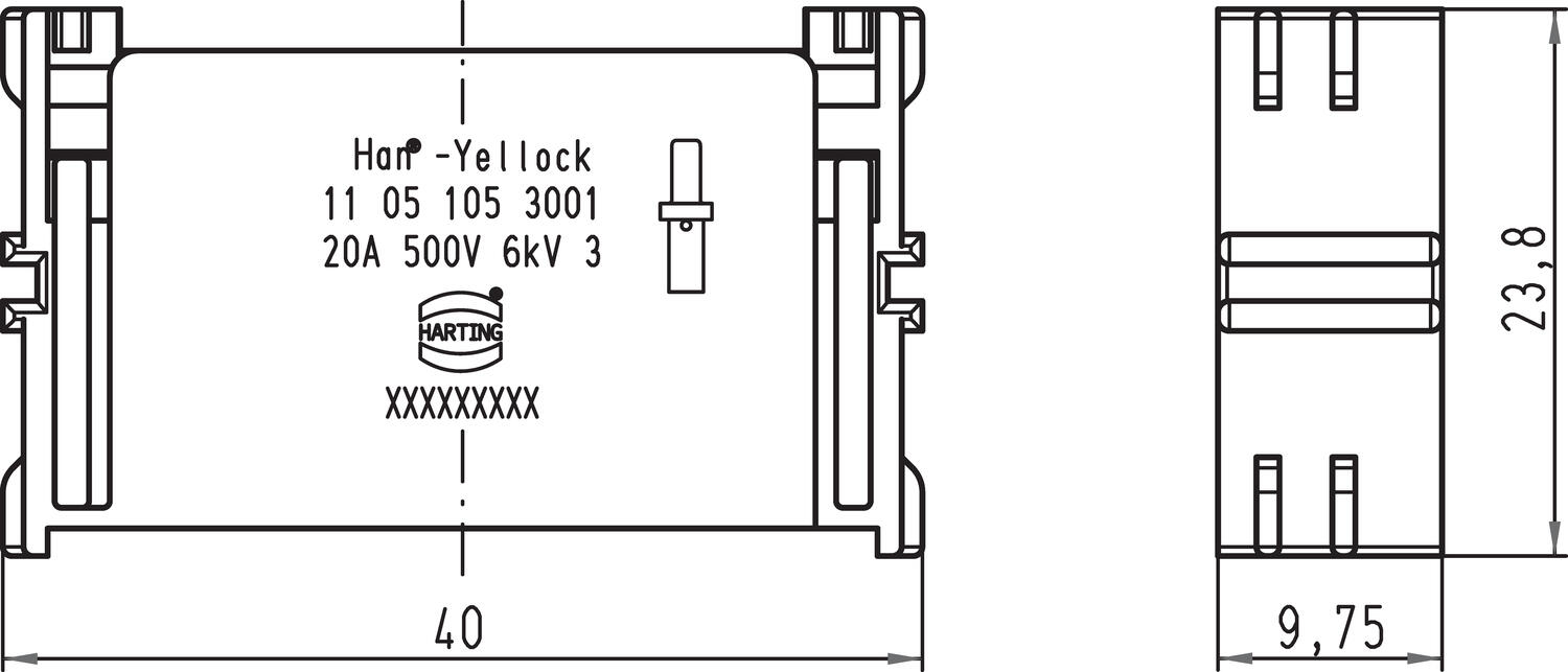 Han-Yellock 5-napainen moduuli puristuksella
