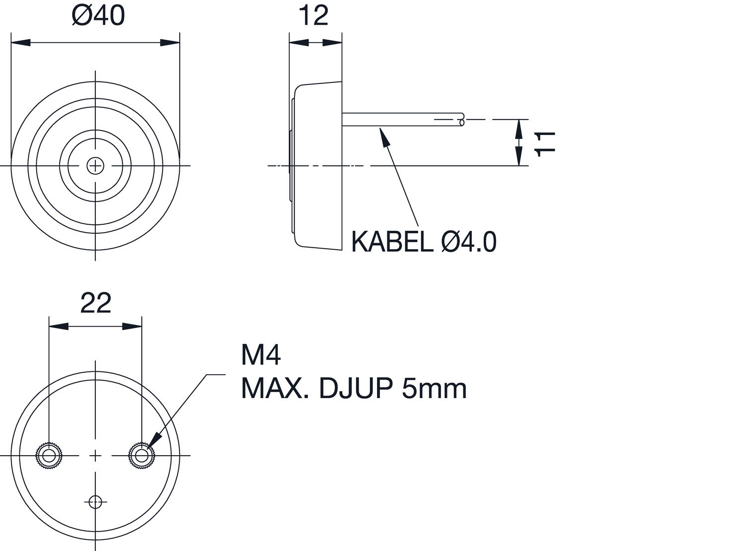Herga ohjauskaluste IP67 mitat