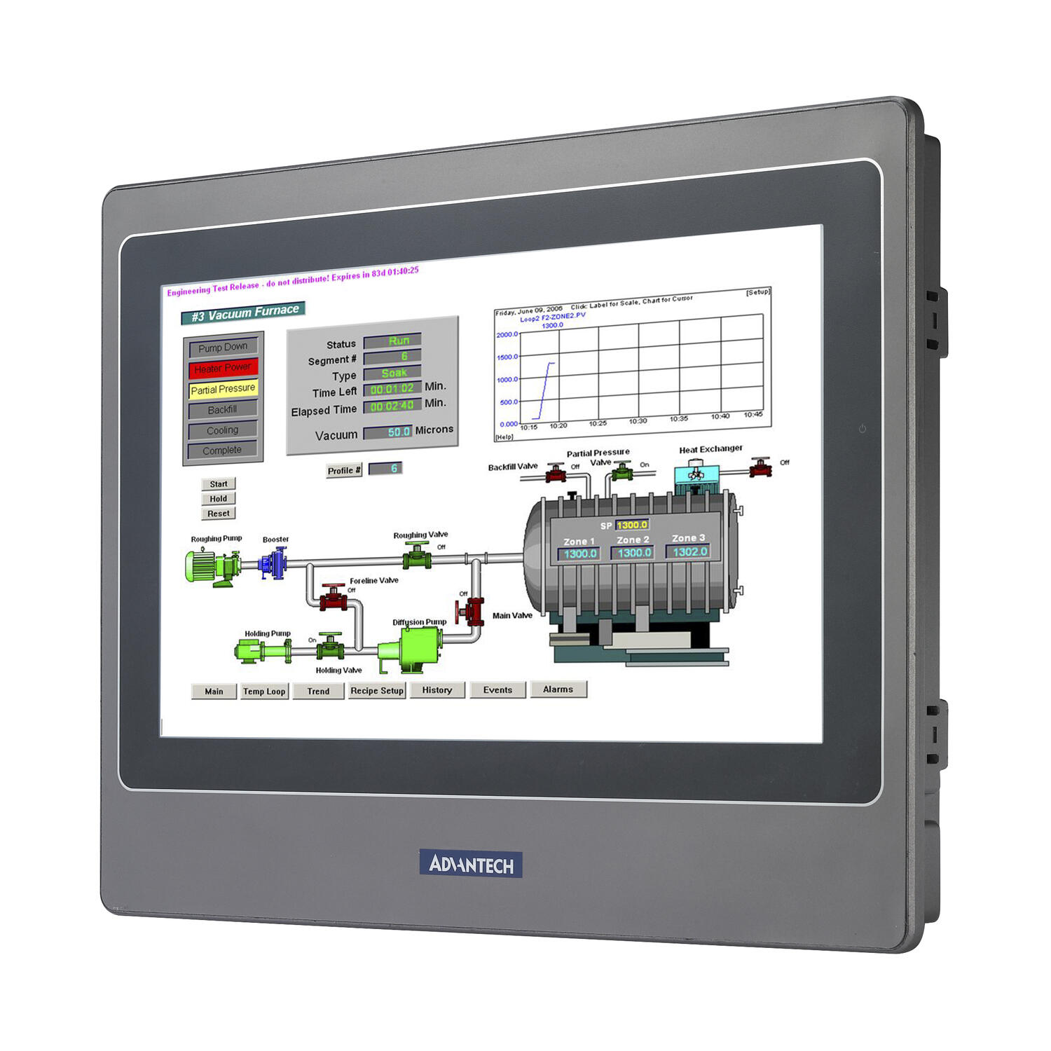 HMI-paneeli, 10,1" edestäpäin kuvattuna