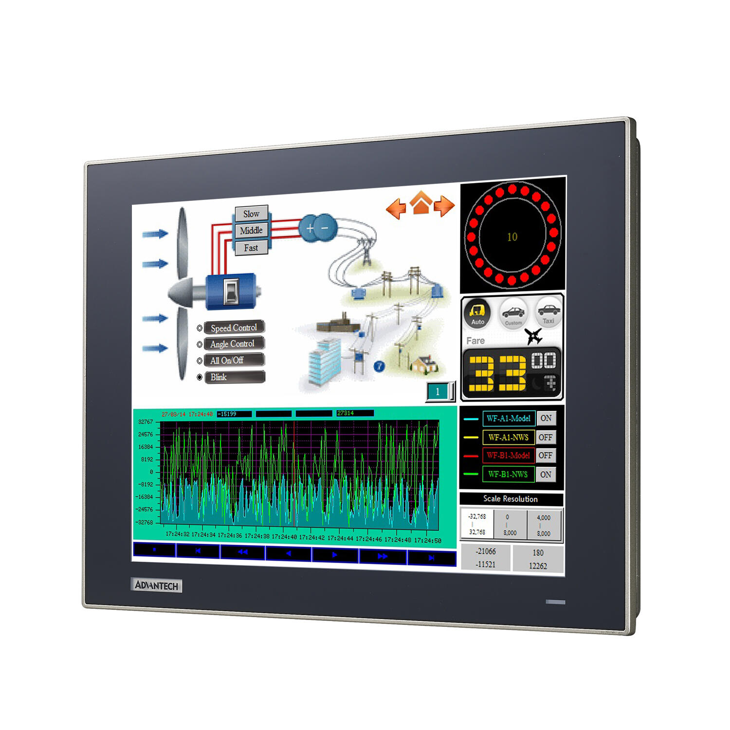 HMI-paneeli, 12", WOP-3120T, WinCE 6.0