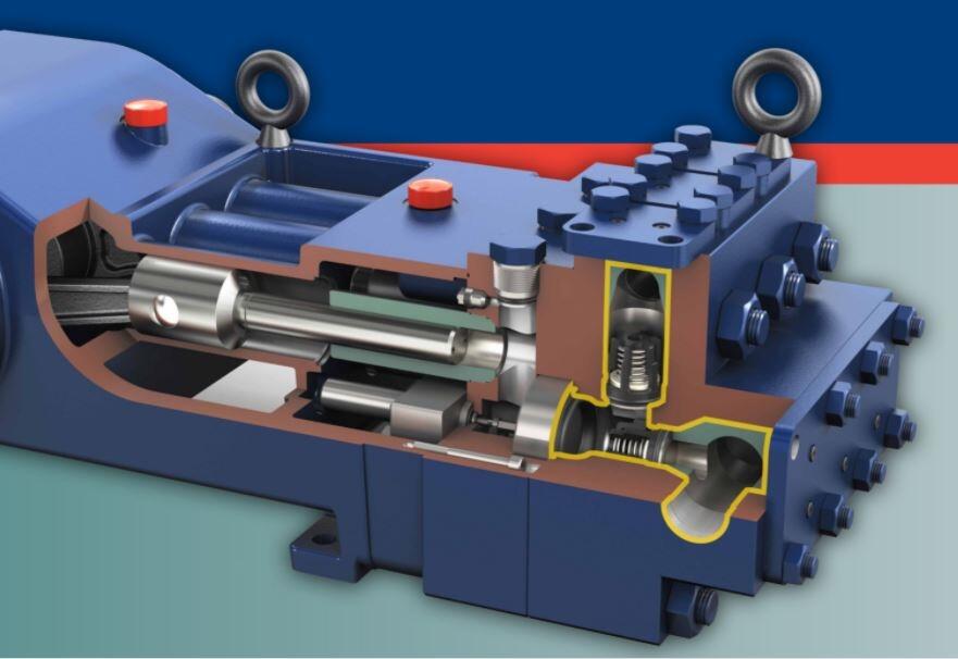 Hydra-Cell Triplex kalvopumput läpileikkuu