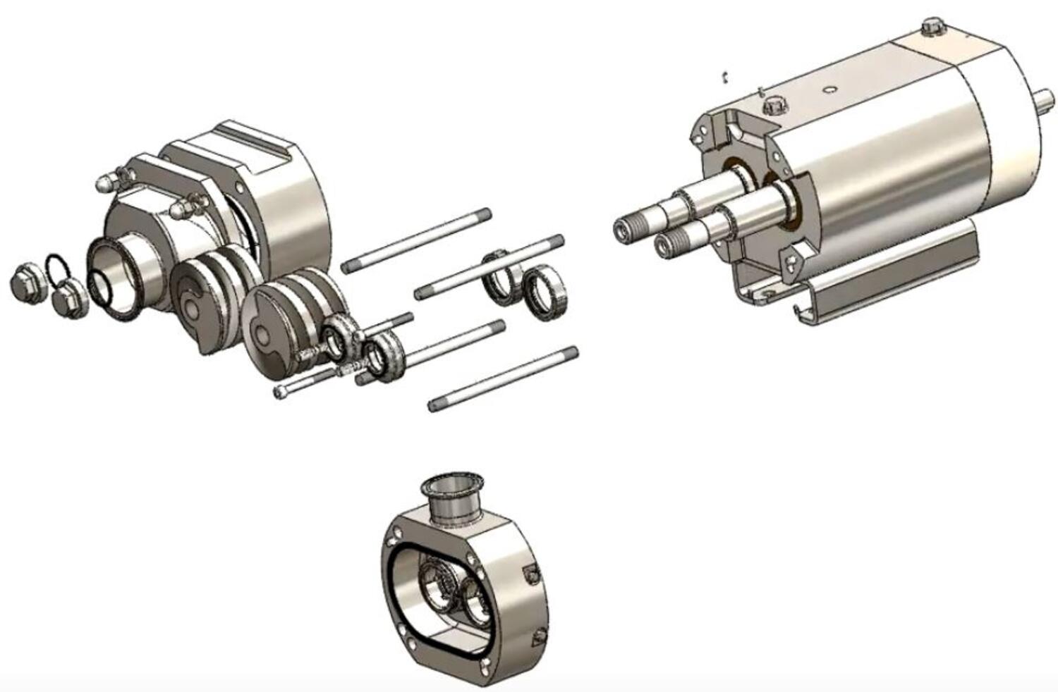 HYGHSPIN kaksoisruuvipumppu osat
