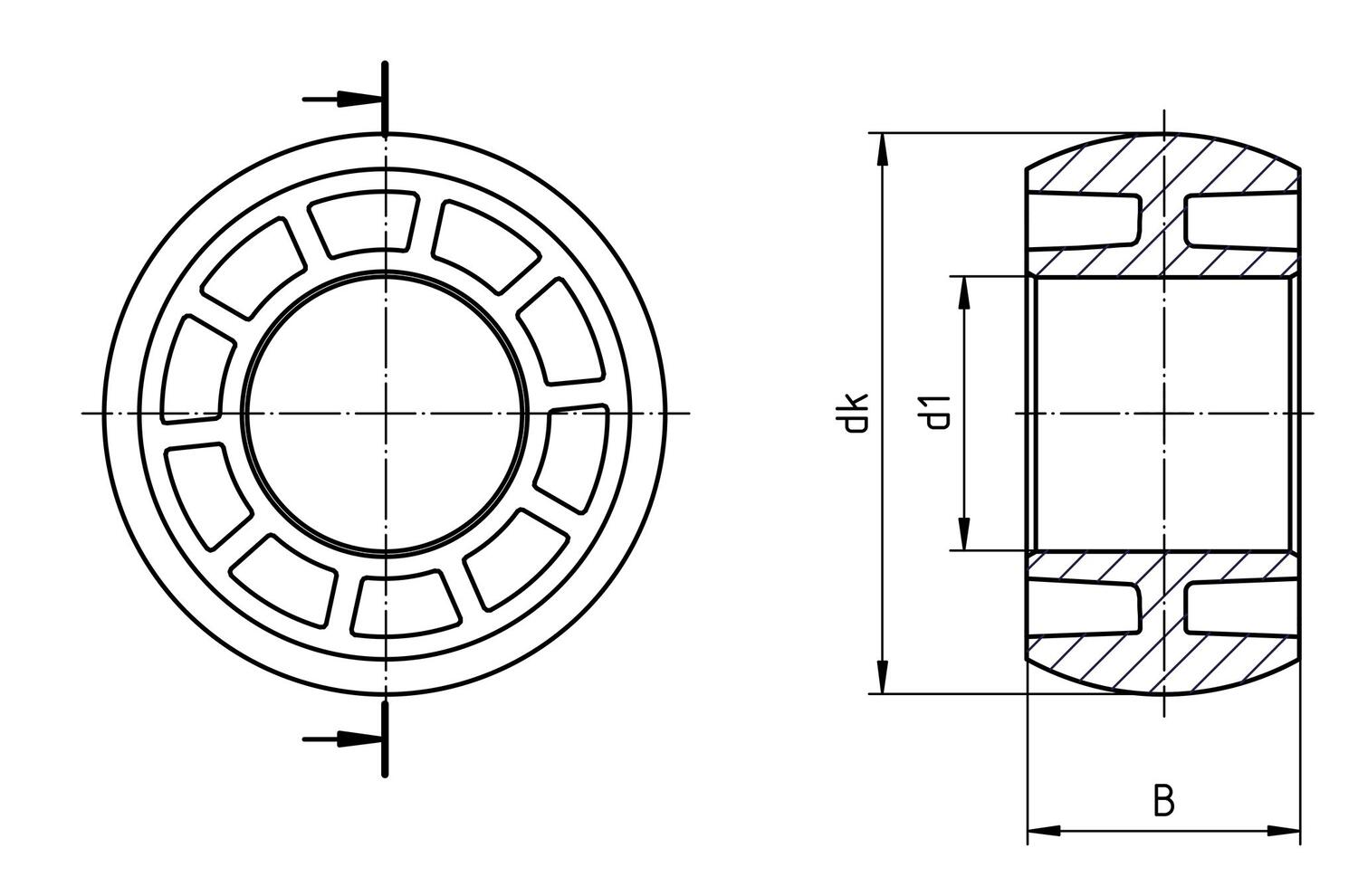 igubal yksikön sisälaakeri tekninen kuva