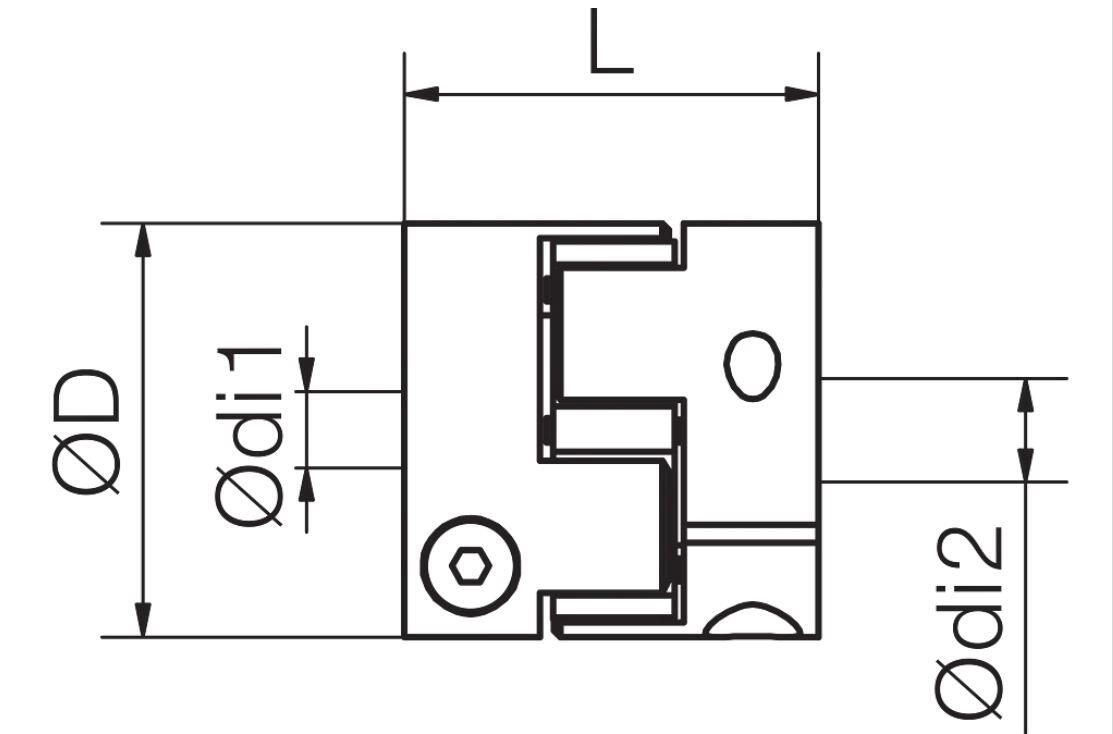 igus-akselikytkimet, tekninen kuva