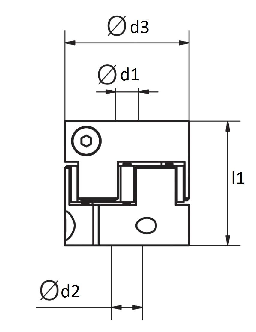 igus-akselikytkimet, tekninen kuva