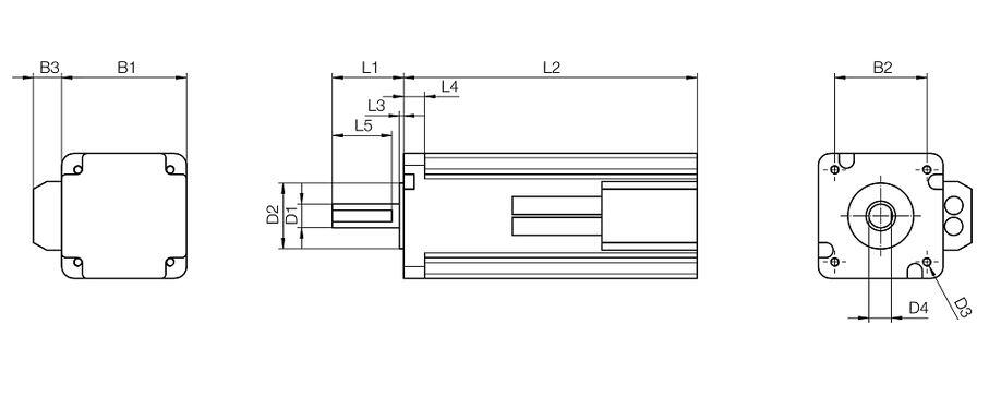 igus BLDC-moottorit tekninen kuva