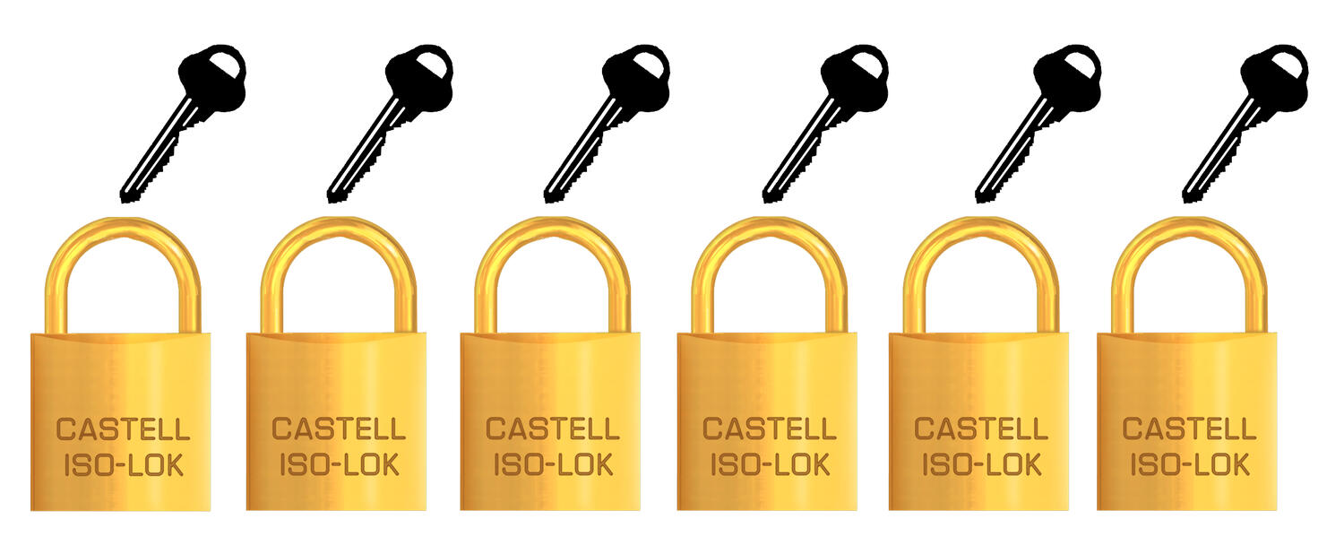 Illustration of unigue padlock