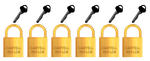 Illustration of unigue padlock