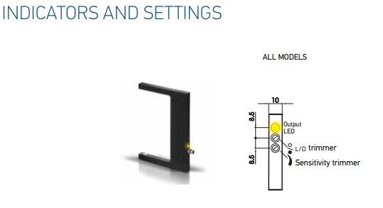 Induktiivinen kytkin, reikäanturi, mittakuva