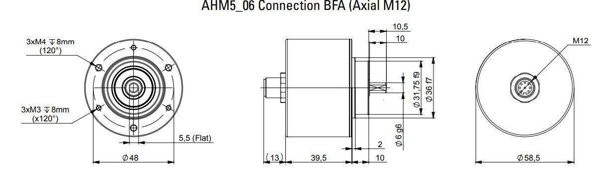 IO-link-anturi yksikierrosabsoluutti, kytkentäkuva