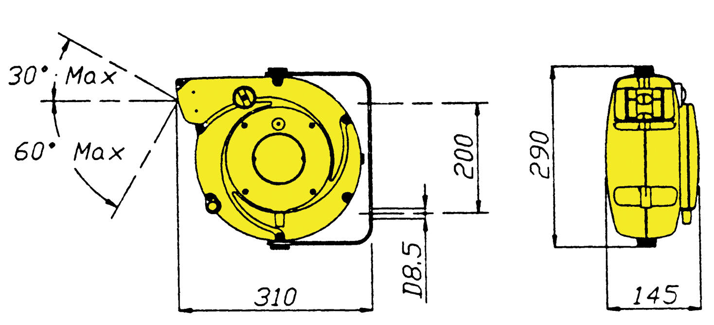 Jousikaapelirumpu mittakuva 5