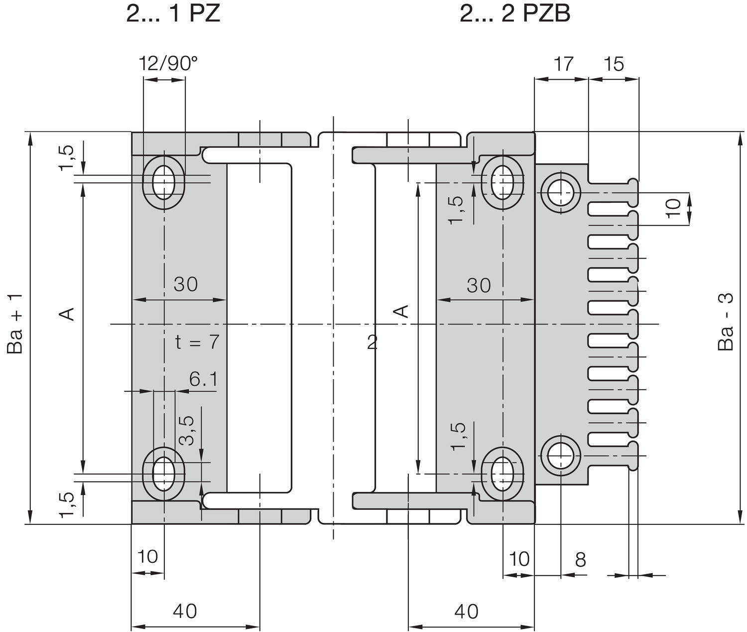 Kääntyvä päätykiinnikesarja