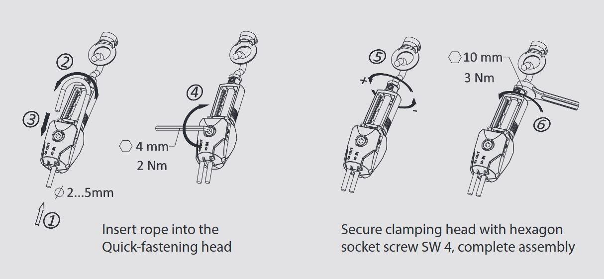 Köysihätäpysäytin SRO tekniset kuvat