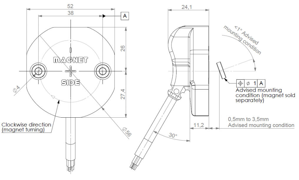 Kaapeli, oranssi, M23-liittimellä