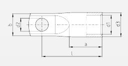 Kaapelikenkä kapea, tekninen kuva