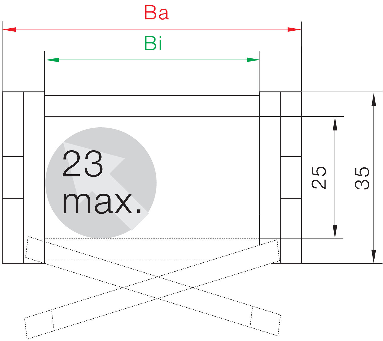 Kaapeliketju E2/000 sarja tekninen kuva