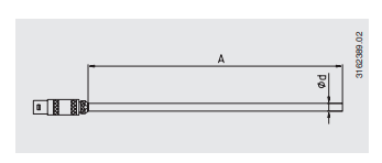 Kaapelitermoelementti TC40 tekninen kuva 1.5