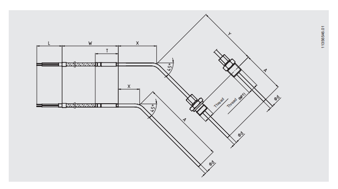 Kaapelitermoelementti TC40 tekninen kuva 2.4
