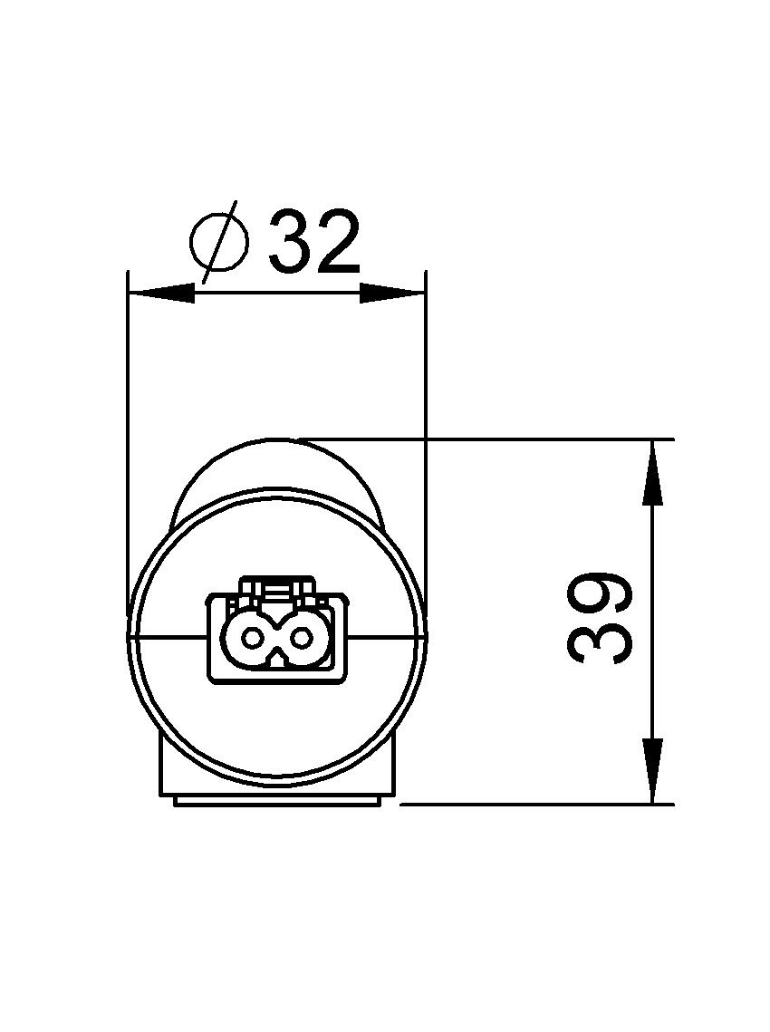 Kaappivalaisin LED 025 magneettikiinnitys/IR mitat