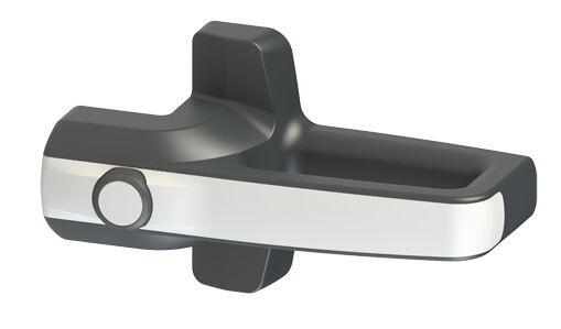 Kahva NS sähkölukolle, P-KUBE Krome, led, nappi, M12-liitin