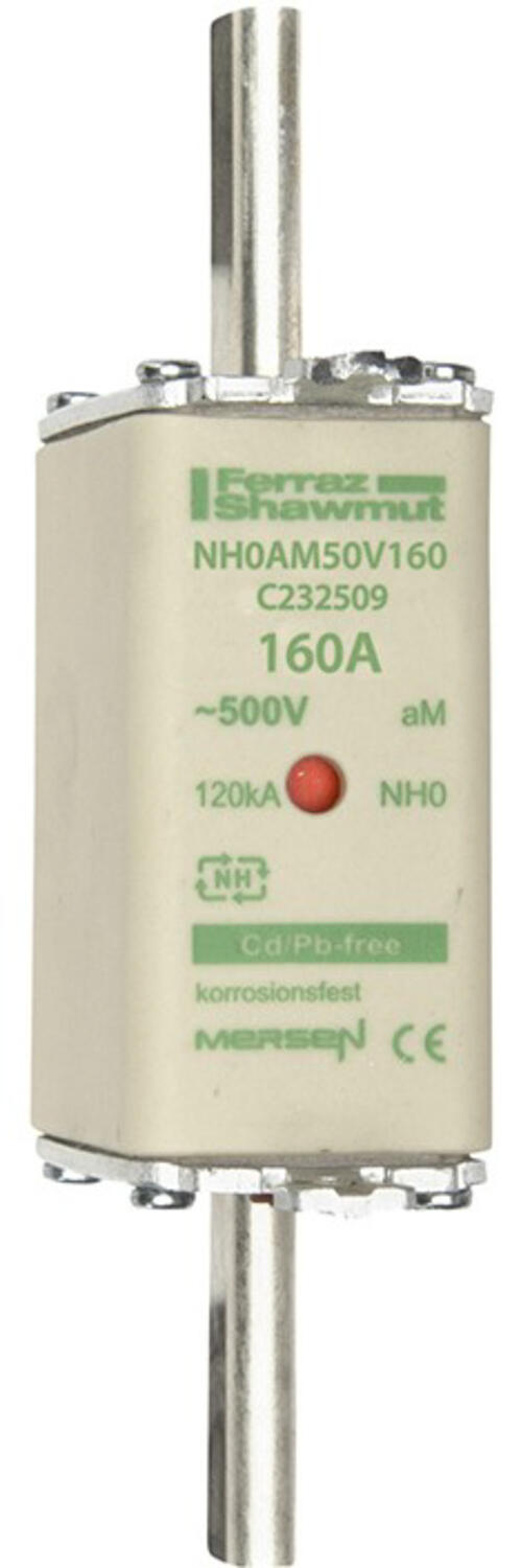 Kahvasulake NH0 aM 500 V 160 A