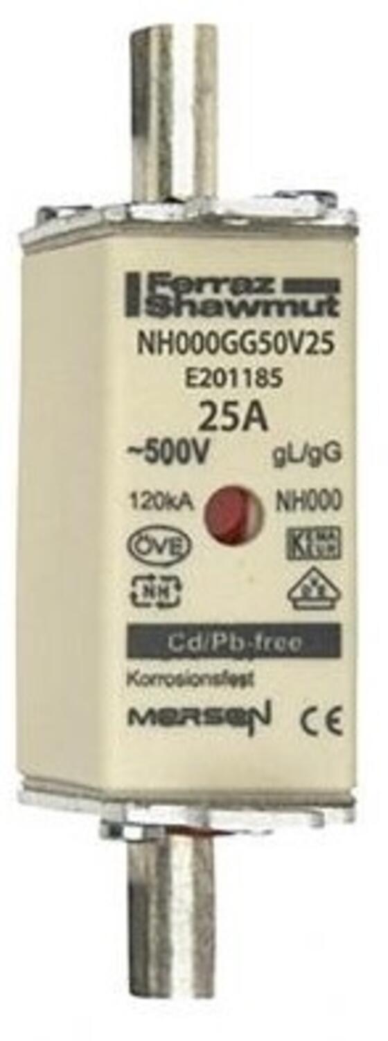 Kahvasulake NH000 gG 500 V 25 A