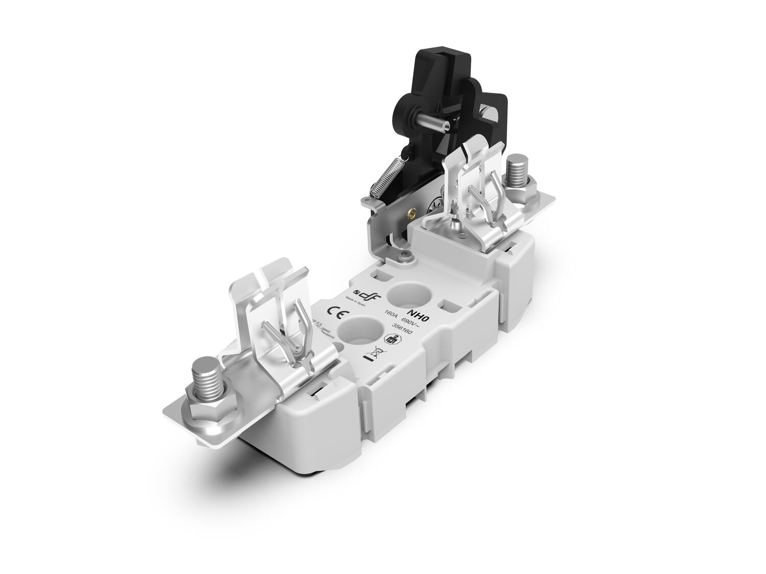 Kahvasulakepohja NH0 1-napainen mikrokytkimellä