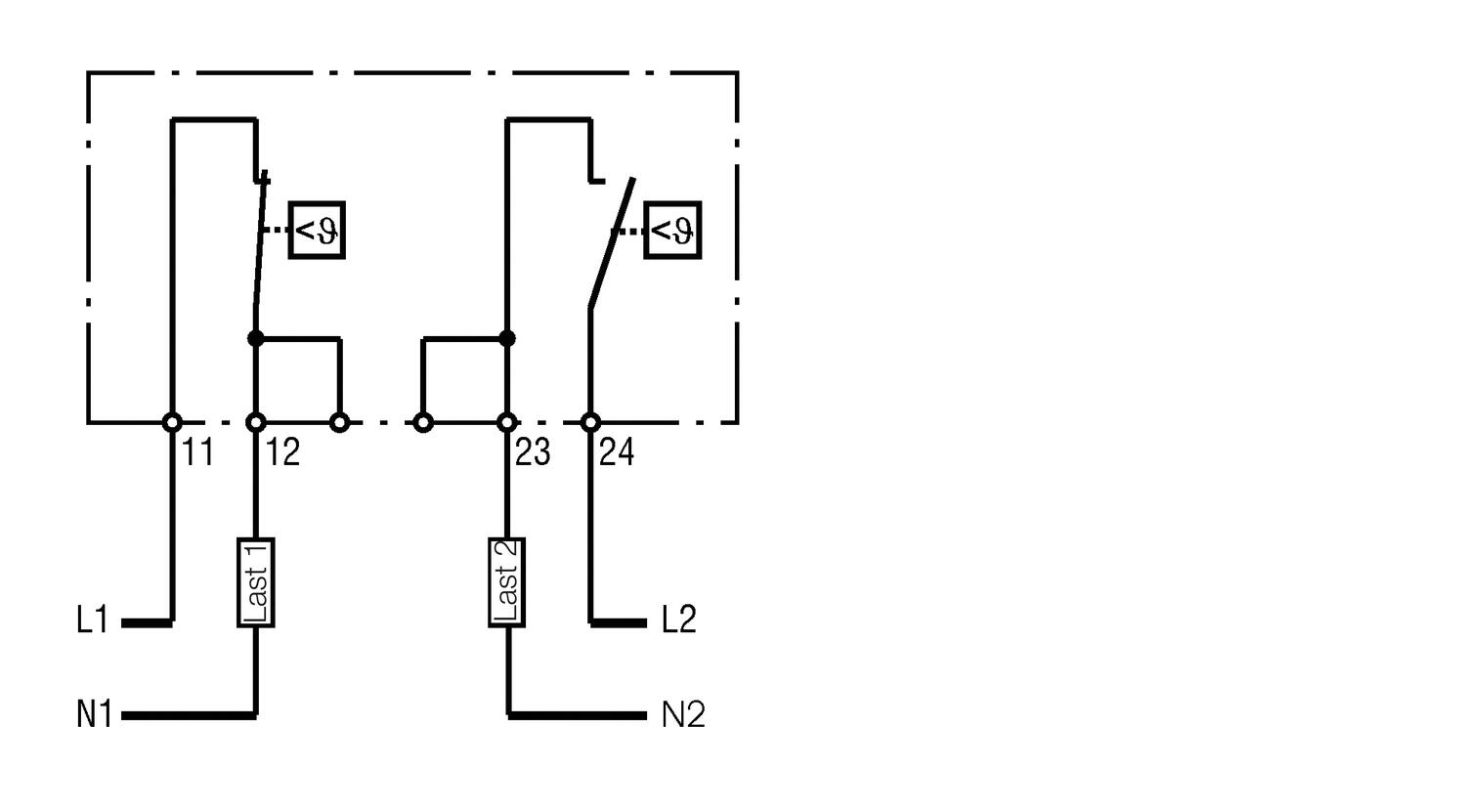 Kaksoistermostaatti ZR 011 tekninen kuva