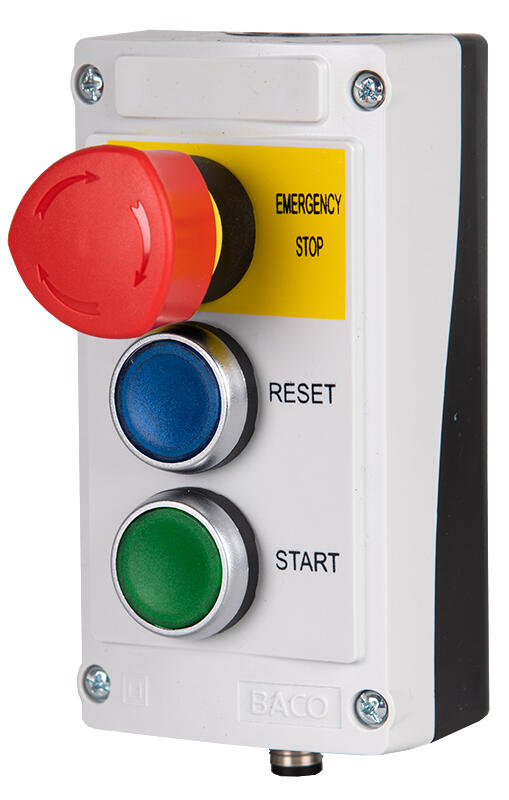 Kalustetut painonappikotelot M12-liittimellä