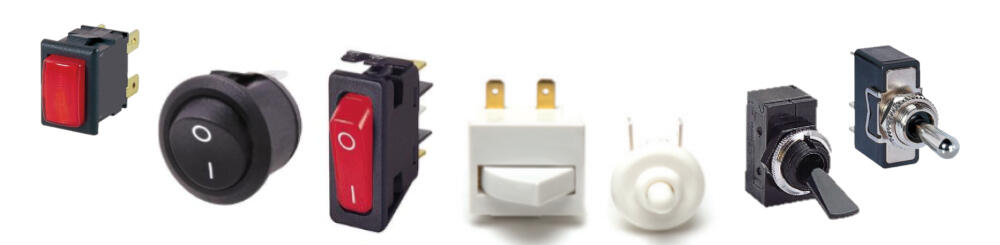 Keinu-, vipu- ja painokytkimet